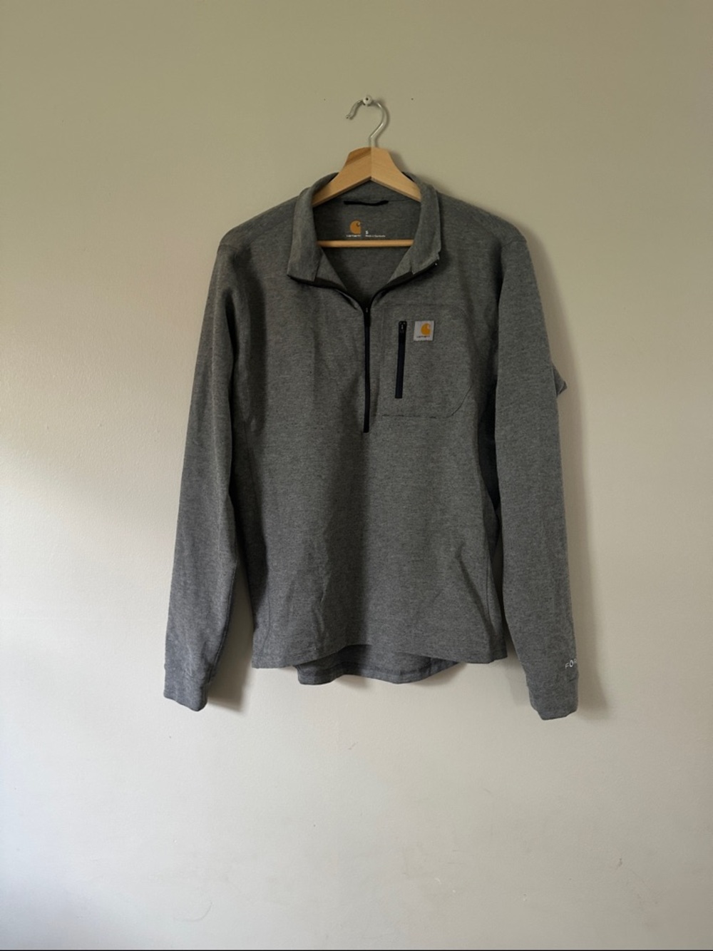 Carhartt Heather Gray Quarter-Zip Pullover
